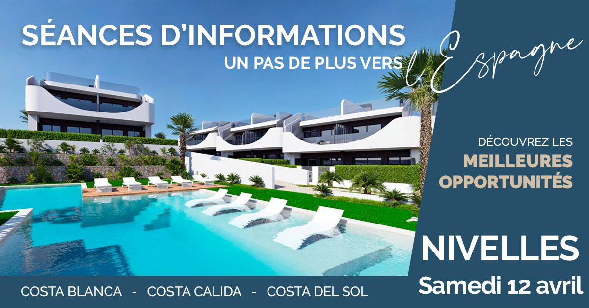 Toutes les réponses à vos questions MAIS AUSSI les 10 meilleures opportunités pour INVESTIR EN ESPAGNE ces 15 et 16 mars 2025 à l'agence Zapinvest de OREYE