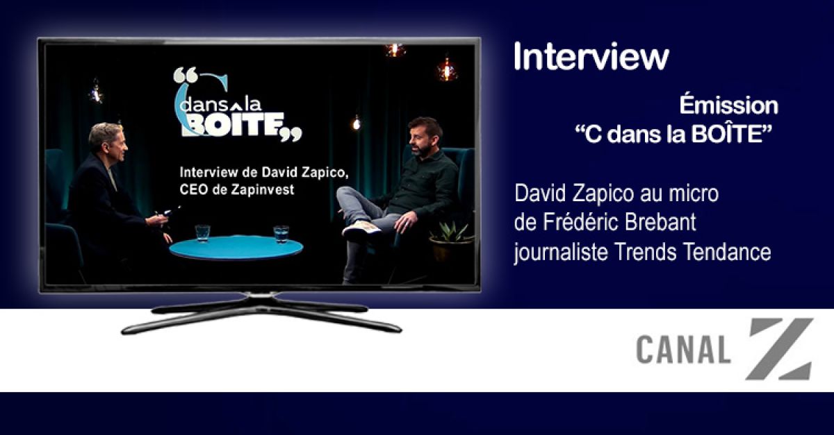 CanalZ - David Zapico est au micro de Frédéric Brebant, journaliste Trends-Tendance pour l’émission « C dans la boîte » le 25 janvier sur sur Canal Z.