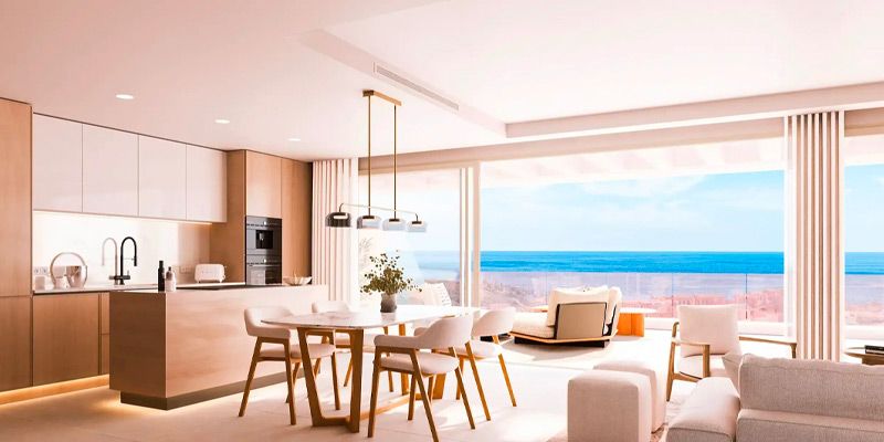 Appartement à vendre en région de Malaga avec vue mer depuis la cuisine et le salon